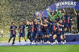 国米官方社媒：祝贺巴黎首次赢得欧冠冠军